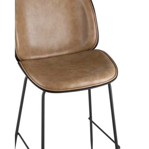 Стул барный Beetle PU со спинкой бежевый 2 шт