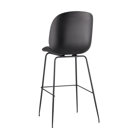 Стул барный Beetle PU со спинкой серый 2 шт