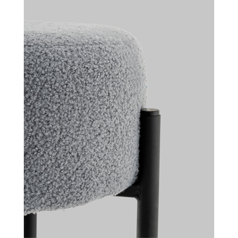 Стул барный Беккет букле светло-серый