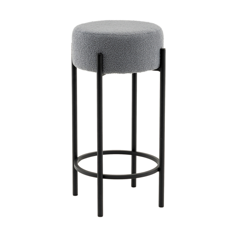 Стул барный Беккет букле светло-серый