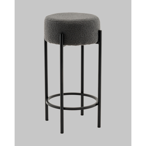 Стул барный Беккет букле темно-серый