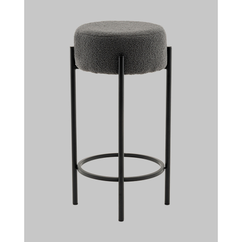 Стул барный Беккет букле темно-серый