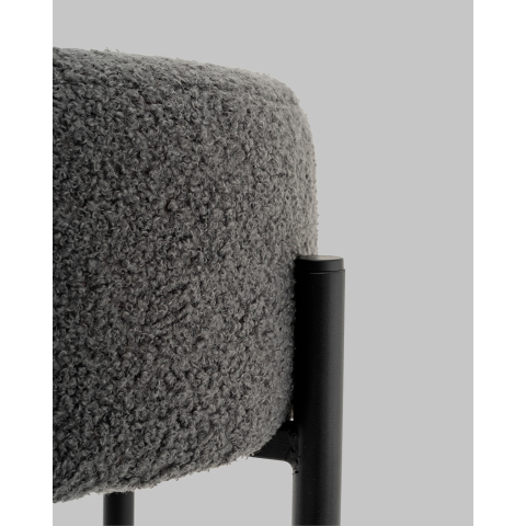 Стул барный Беккет букле темно-серый