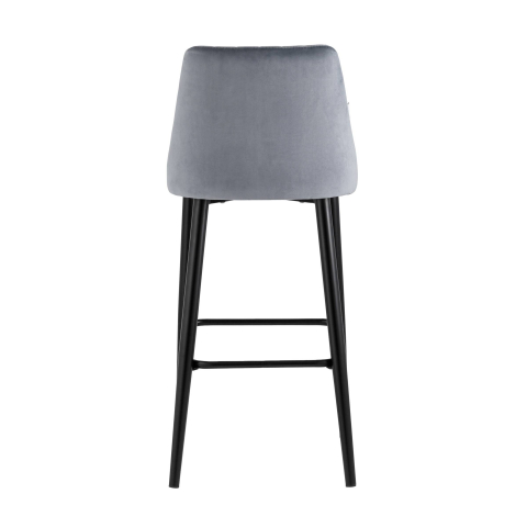 Стул барный Диего велюр серый