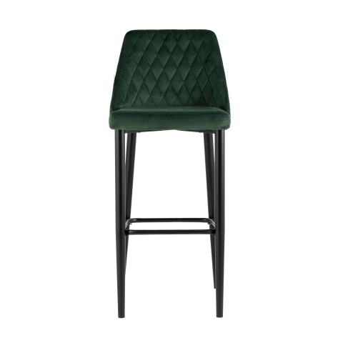 Стул барный Диего велюр зелёный