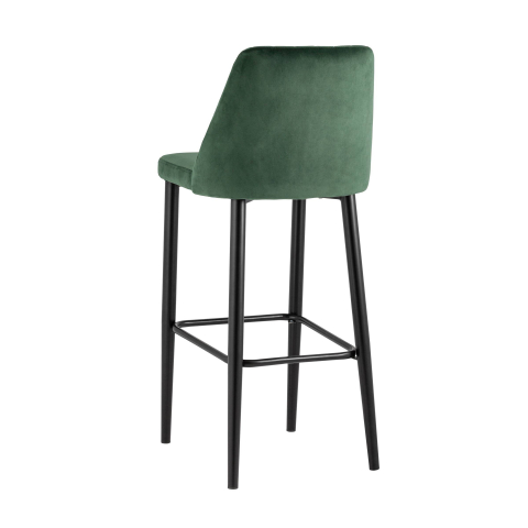 Стул барный Диего велюр зелёный