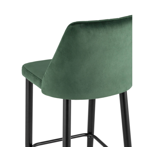 Стул барный Диего велюр зелёный