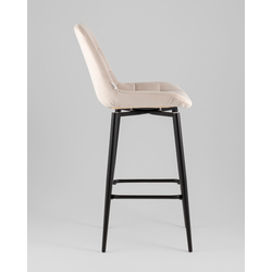 Стул барный Флекс с поворотным механизмом велюр бежевый