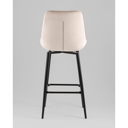 Стул барный Флекс с поворотным механизмом велюр бежевый