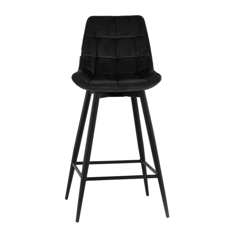 Стул барный Флекс с поворотным механизмом велюр черный