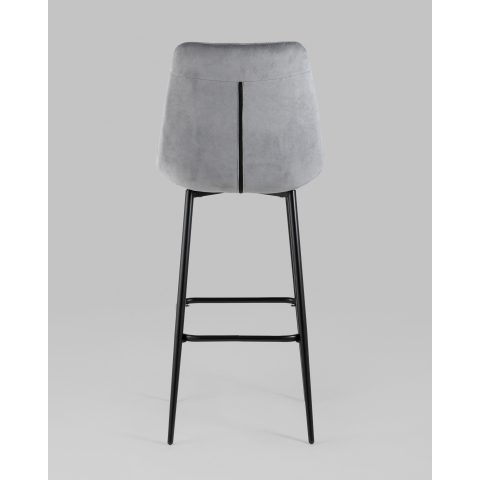 Стул барный Флекс велюр серый 2 шт