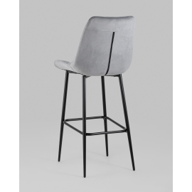 Стул барный Флекс велюр серый 2 шт