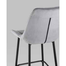 Стул барный Флекс велюр серый 2 шт