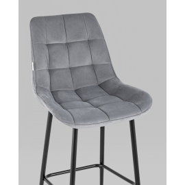 Стул барный Флекс велюр серый 2 шт