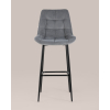 Стул барный Флекс велюр серый 2 шт