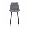 Стул барный Флекс велюр серый