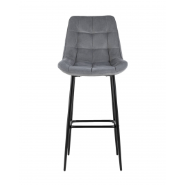 Стул барный Флекс велюр серый