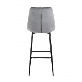 Стул барный Флекс велюр серый