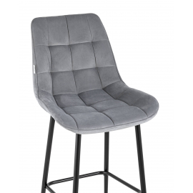 Стул барный Флекс велюр серый