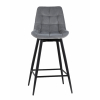Стул барный Флекс с поворотным механизмом велюр велютто серый