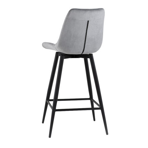 Стул барный Флекс с поворотным механизмом велюр велютто серый