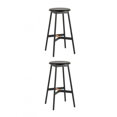 Стул барный Knobb черный 2 шт