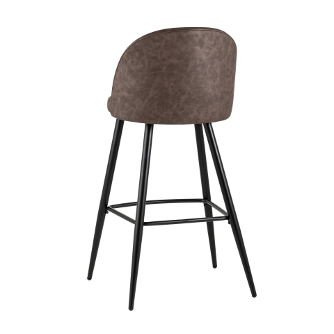 Стул барный Лион коричневая экокожа