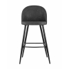 Стул барный Лион темно-серая экокожа