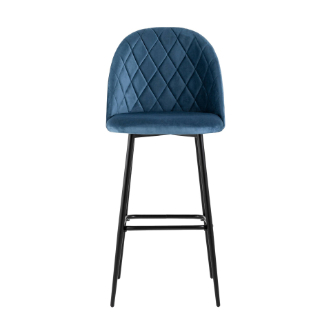 Стул барный Марсель велюр пыльно-синий