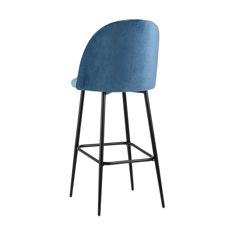 Стул барный Марсель велюр пыльно-синий