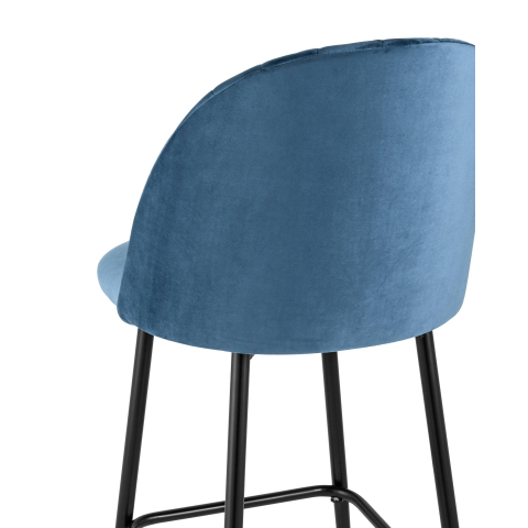 Стул барный Марсель велюр пыльно-синий