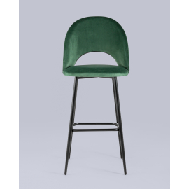 Стул барный Меган велюр зеленый 2 шт