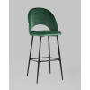 Стул барный Меган велюр зеленый 2 шт
