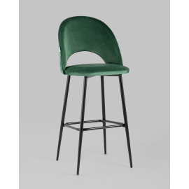 Стул барный Меган велюр зеленый 2 шт