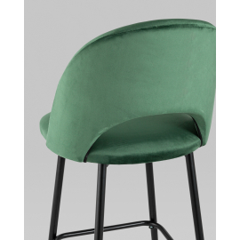 Стул барный Меган велюр зеленый 2 шт