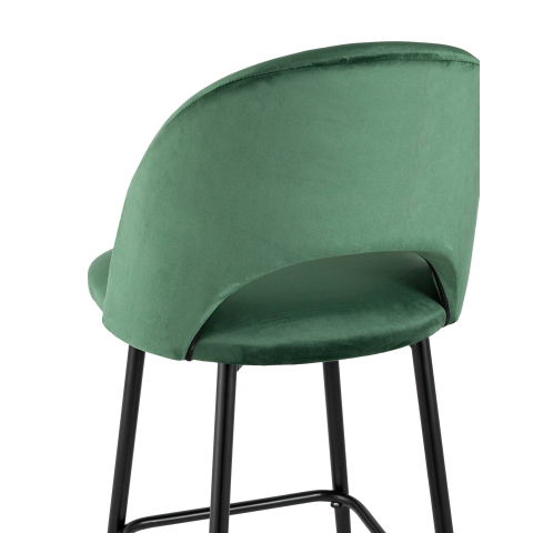 Стул барный Меган велюр зеленый