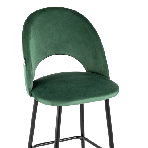 Стул барный Меган велюр зеленый