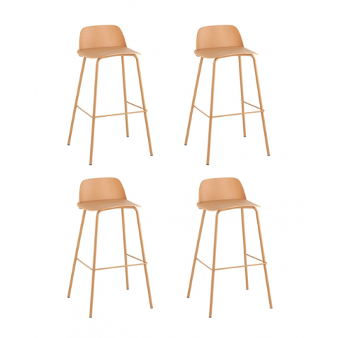 Стул барный Mist желтый 4 шт