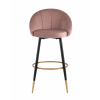 Стул барный Наоми велюр розовый