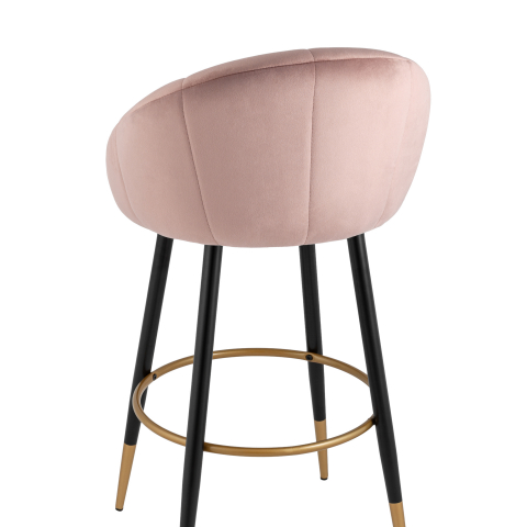 Стул барный Наоми велюр розовый