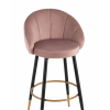 Стул барный Наоми велюр розовый