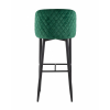 Стул барный Оскар велюр изумрудный