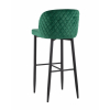 Стул барный Оскар велюр изумрудный