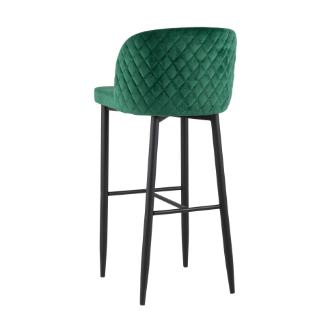 Стул барный Оскар велюр изумрудный