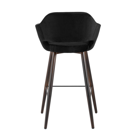 Стул барный Саймон велюр черный