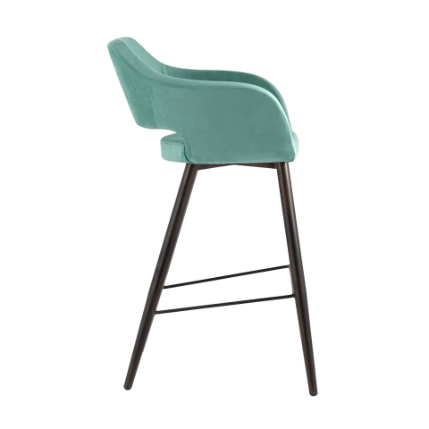 Стул барный Саймон велюр морской