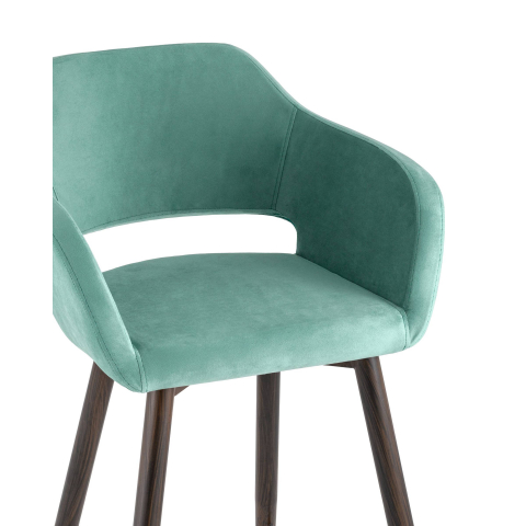 Стул барный Саймон велюр морской