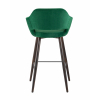 Стул барный Саймон велюр темно-зеленый