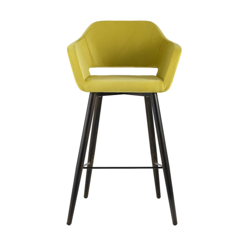 Стул барный Саймон велюр золотистый