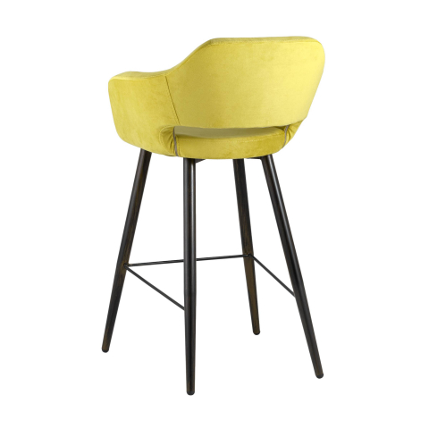 Стул барный Саймон велюр золотистый